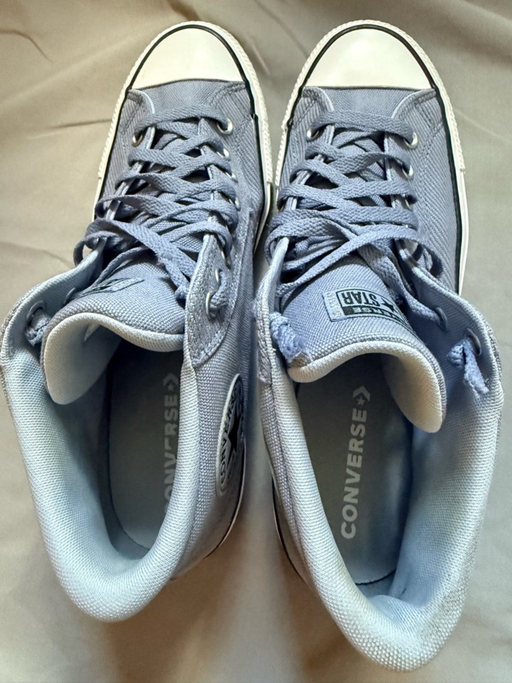 Converse High Top Sneakers in Light Blue Canvas